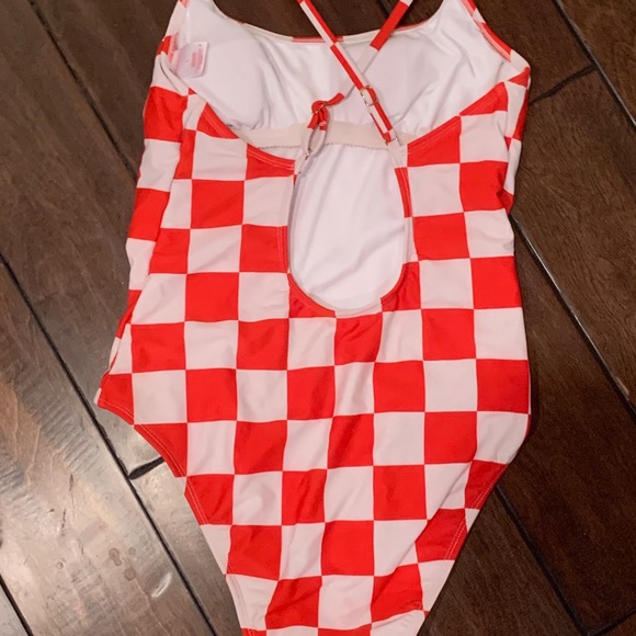 one piece checkered swim suit - Picture 2 of 3